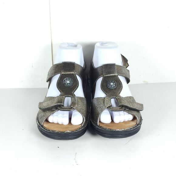 Finn Comfort Women's Adana US7,5D UK4,5 Metallic Leather Slingback Sandals - Picture 3 of 15